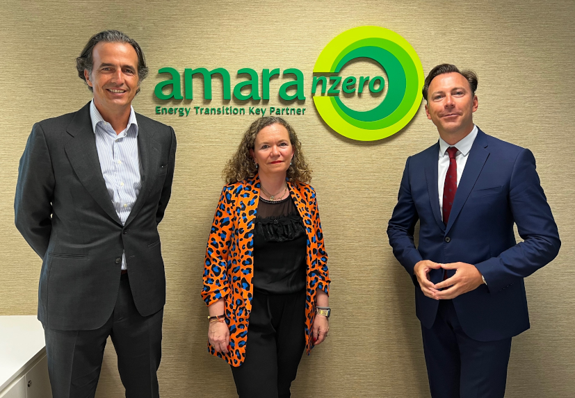 Pablo Arnús, presidente de Amara NZero, Isabel Reija, CEO de Barter y Gonzalo Errejón, CEO de Amara NZero